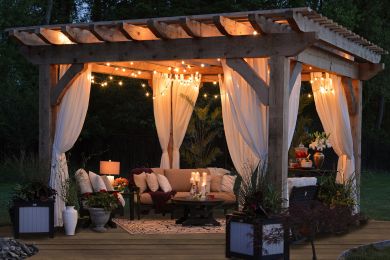 layered garden lighting