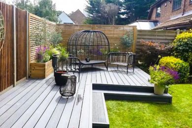 outdoor entertainment area